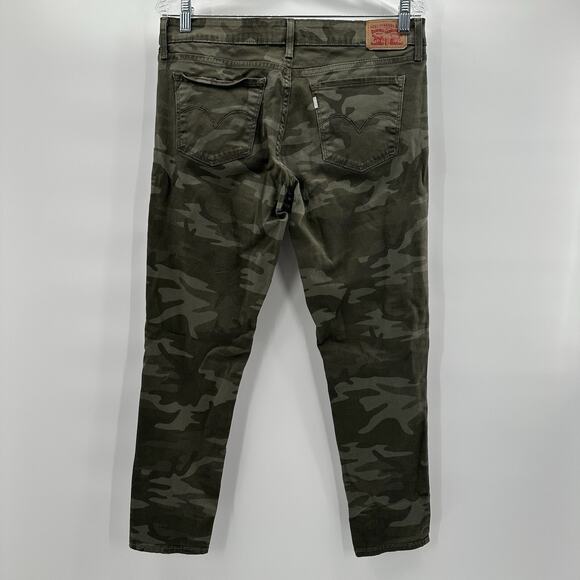 Levis Jeans Womens 31 Green Camo 711 Skinny Stretch Midrise Casual - Picture 4 of 14